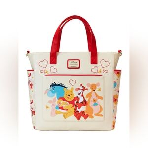 Loungefly Disney Winnie The Pooh Love Convertible Tote Backpack Bag NWT